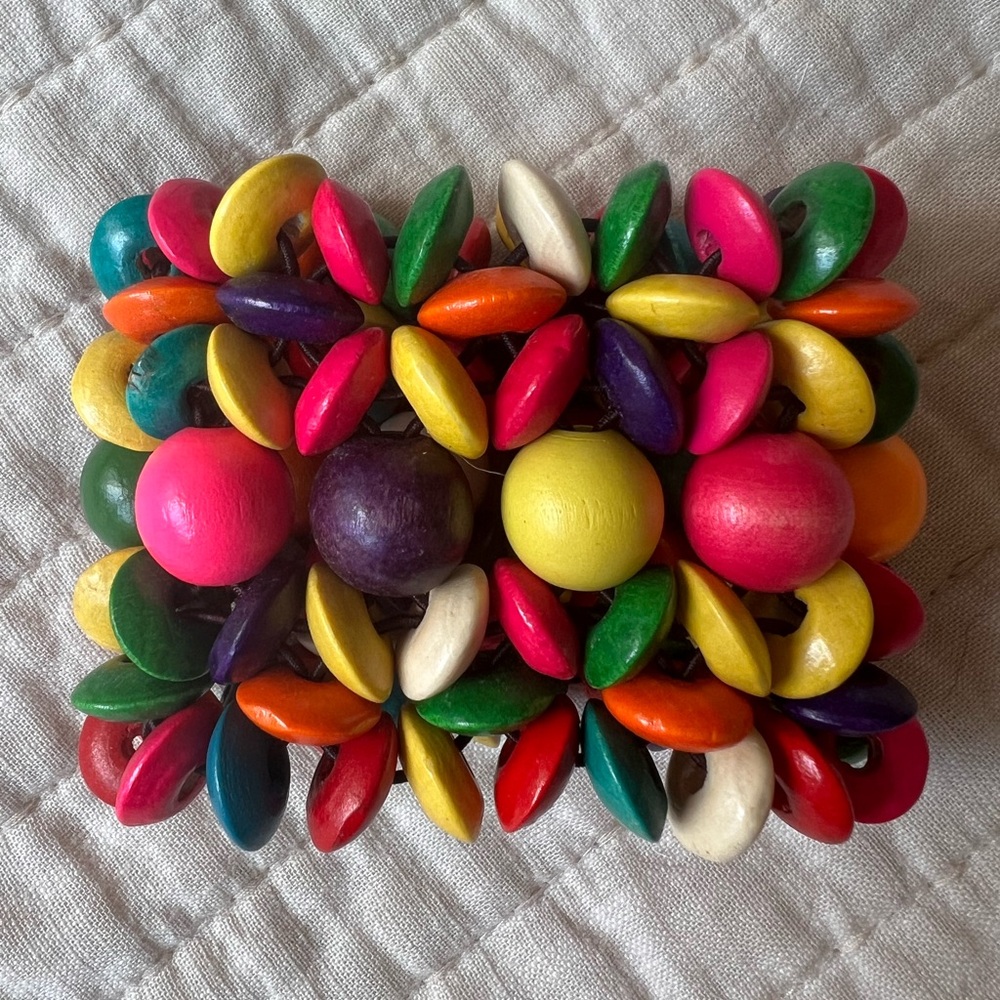 Multicolored Chunky Beaded Bracelet